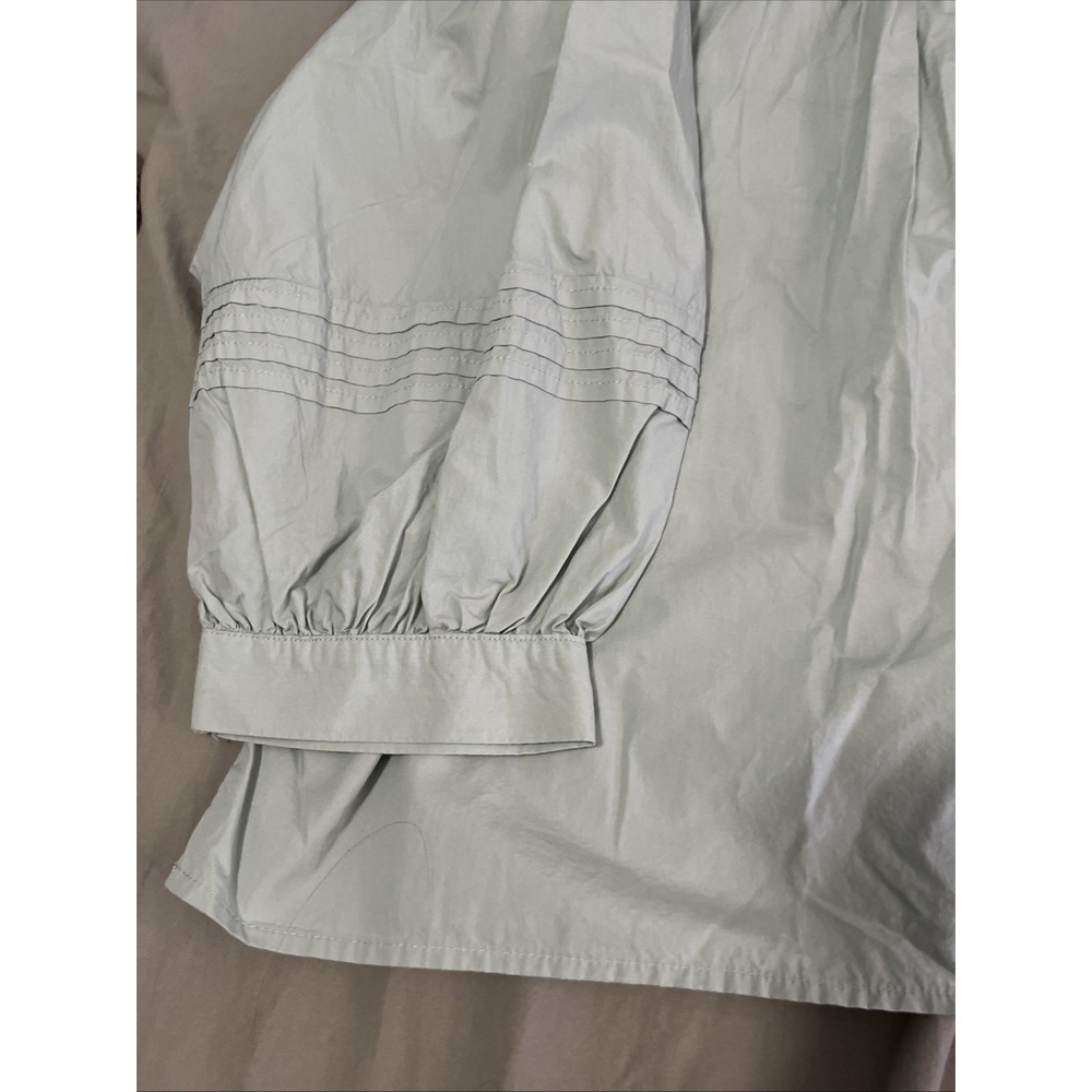 a.n.a Women's Green Smocked Ruffle Neck Blouse, Size XL - Picture 9 of 9